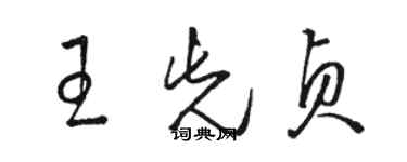 駱恆光王先貞草書個性簽名怎么寫