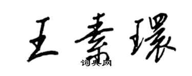 王正良王素環行書個性簽名怎么寫