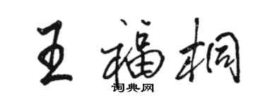 駱恆光王福桐行書個性簽名怎么寫