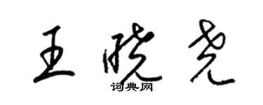 梁錦英王曉堯草書個性簽名怎么寫