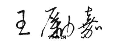 駱恆光王勵嘉草書個性簽名怎么寫