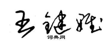 朱錫榮王鍵雅草書個性簽名怎么寫