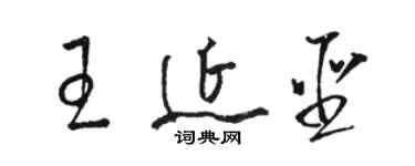 駱恆光王延聖草書個性簽名怎么寫