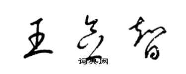 梁錦英王念智草書個性簽名怎么寫