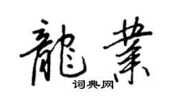 王正良龍業行書個性簽名怎么寫