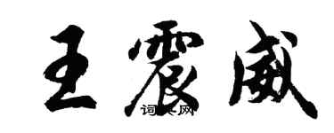 胡問遂王震威行書個性簽名怎么寫