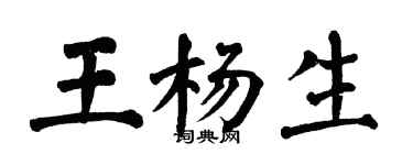 翁闓運王楊生楷書個性簽名怎么寫