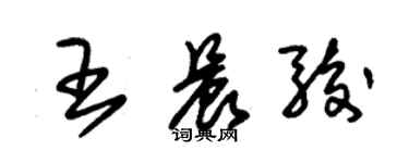 朱錫榮王晨駿草書個性簽名怎么寫