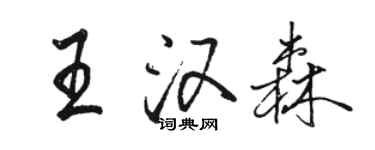 駱恆光王漢森行書個性簽名怎么寫