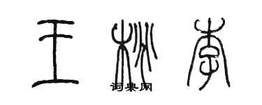 陳墨王桃李篆書個性簽名怎么寫