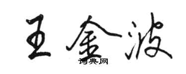 駱恆光王金波行書個性簽名怎么寫