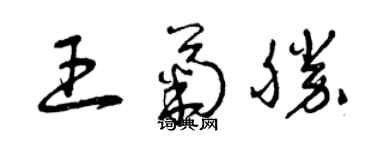 曾慶福王菊勝草書個性簽名怎么寫