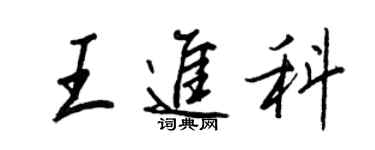 王正良王進科行書個性簽名怎么寫