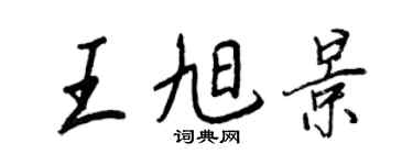 王正良王旭景行書個性簽名怎么寫