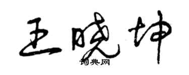 曾慶福王曉坤草書個性簽名怎么寫