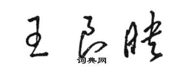 駱恆光王良映草書個性簽名怎么寫