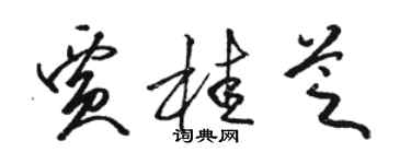 駱恆光賈桂芝草書個性簽名怎么寫