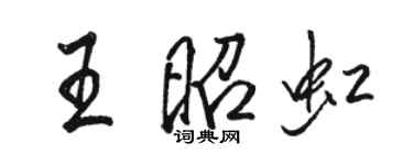 駱恆光王昭虹行書個性簽名怎么寫