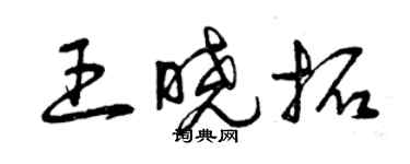 曾慶福王曉拓草書個性簽名怎么寫