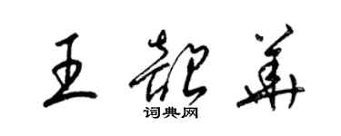 梁錦英王韶華草書個性簽名怎么寫