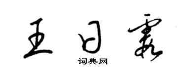 梁錦英王日霞草書個性簽名怎么寫