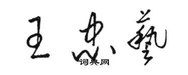 駱恆光王忠藝草書個性簽名怎么寫