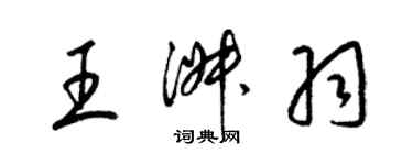 梁錦英王淑羽草書個性簽名怎么寫