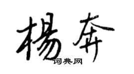 王正良楊奔行書個性簽名怎么寫