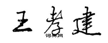 曾慶福王孝建行書個性簽名怎么寫