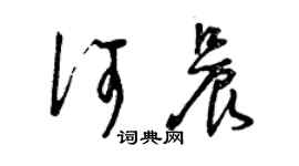 曾慶福何晨草書個性簽名怎么寫