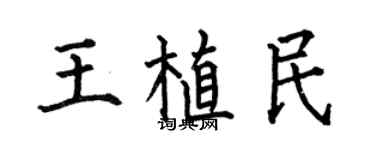 何伯昌王植民楷書個性簽名怎么寫