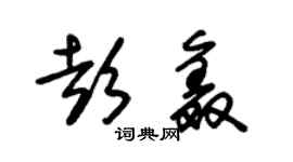 朱錫榮彭鑫草書個性簽名怎么寫