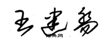 朱錫榮王建喬草書個性簽名怎么寫