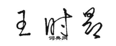 駱恆光王時昂草書個性簽名怎么寫