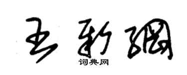 朱錫榮王新綱草書個性簽名怎么寫