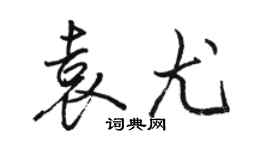 駱恆光袁尤行書個性簽名怎么寫