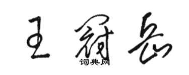 駱恆光王冠岳草書個性簽名怎么寫