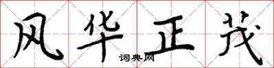 周炳元風華正茂楷書怎么寫