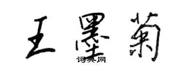 王正良王墨菊行書個性簽名怎么寫