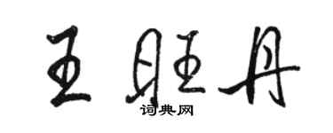 駱恆光王旺丹行書個性簽名怎么寫