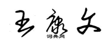 朱錫榮王康文草書個性簽名怎么寫