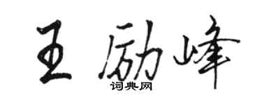 駱恆光王勵峰行書個性簽名怎么寫