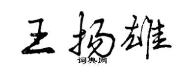 曾慶福王揚雄行書個性簽名怎么寫