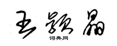 朱錫榮王穎晶草書個性簽名怎么寫