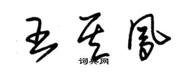 朱錫榮王其鳳草書個性簽名怎么寫