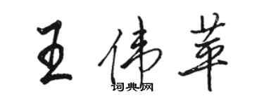 駱恆光王偉苹行書個性簽名怎么寫