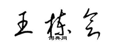 梁錦英王棟會草書個性簽名怎么寫