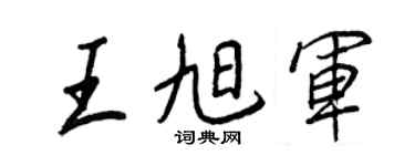 王正良王旭軍行書個性簽名怎么寫