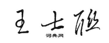 駱恆光王士聯草書個性簽名怎么寫