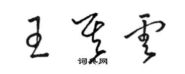 駱恆光王其雲草書個性簽名怎么寫